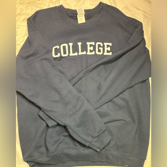 BLUE “COLLEGE” CREWNECK - Picture 1 of 1